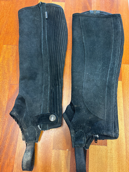 Used Dublin Suede Half-Chaps - Black Adult XS