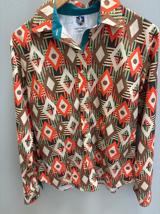 Royal Highness Equestrian Long Sleeve Riding Shirt - Large