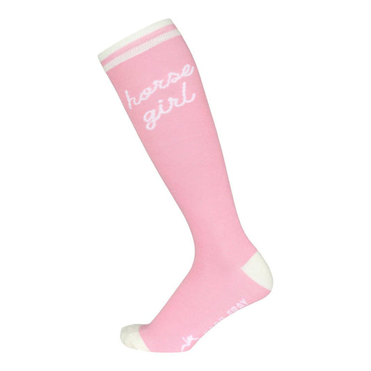 Dapplebay Knit Boot Socks - Horse Girl: Pink / One Size
