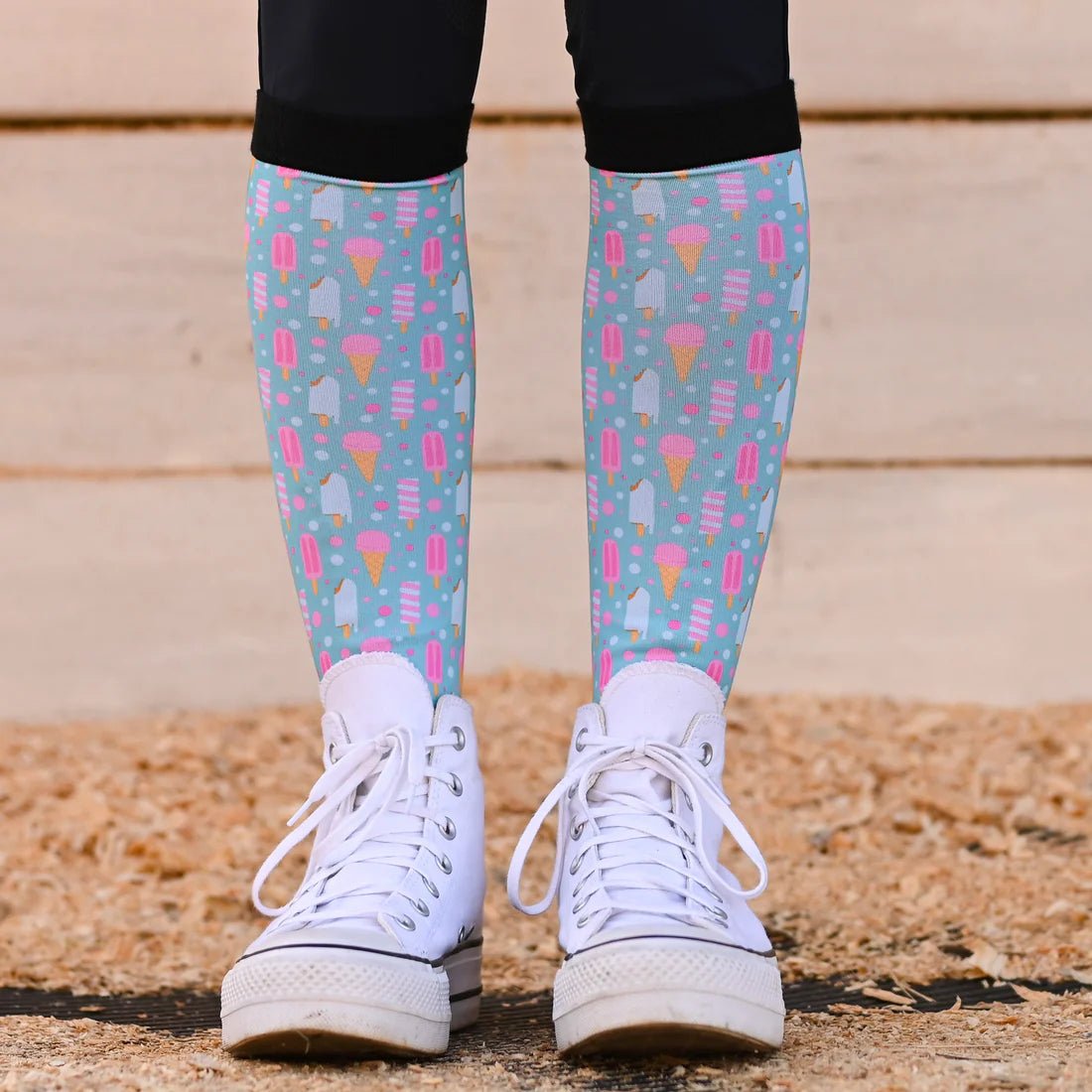 Ice cream equestrian socks