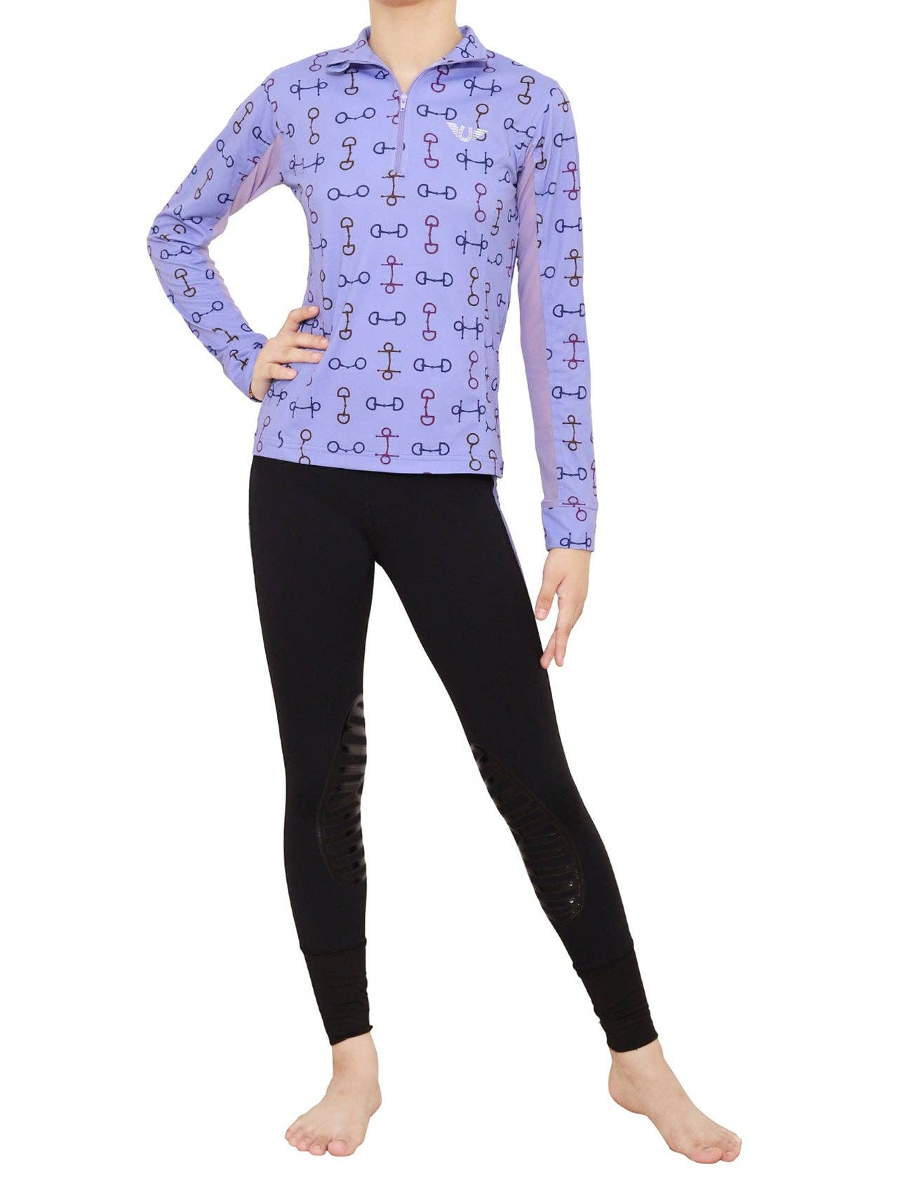 TuffRider Children's Snaffle Bits Sport Shirt: Purple