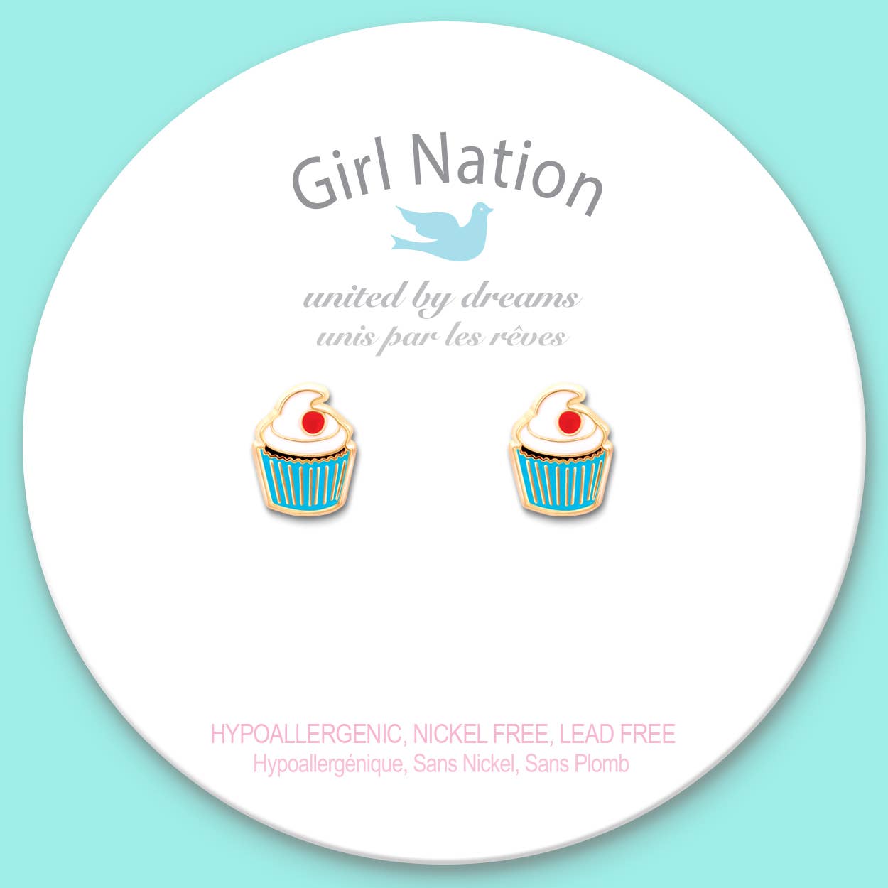 Cupcake stud earrings