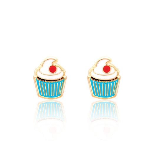 Cupcake stud earrings