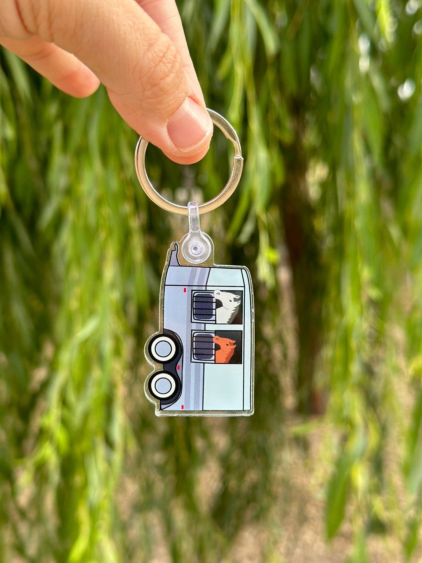 Horse Trailer Keychain