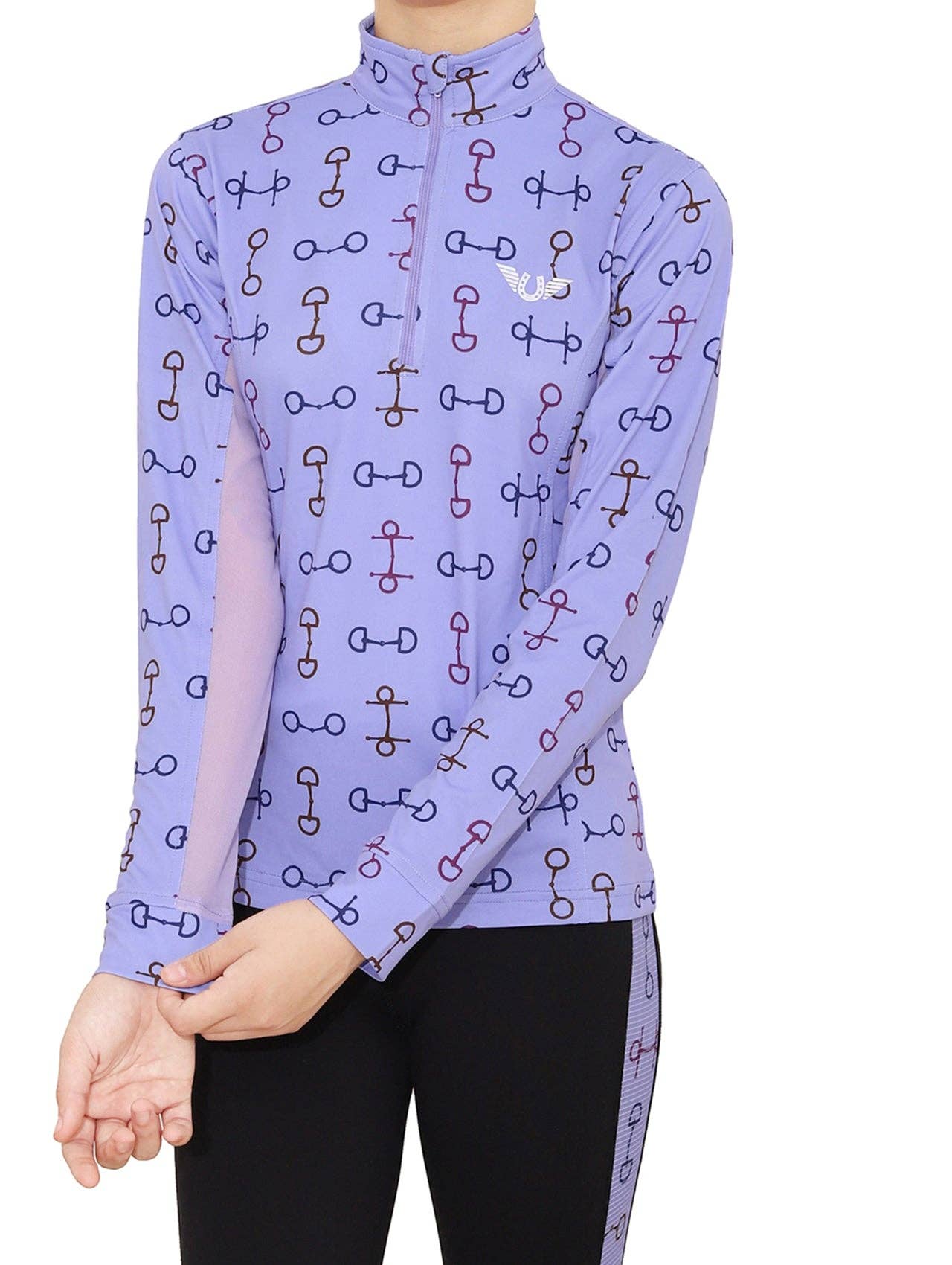 TuffRider Children's Snaffle Bits Sport Shirt: Purple