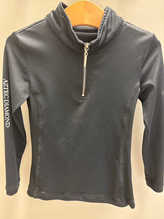 Aztec Diamond Black Long Sleeve riding shirt kids 4/5