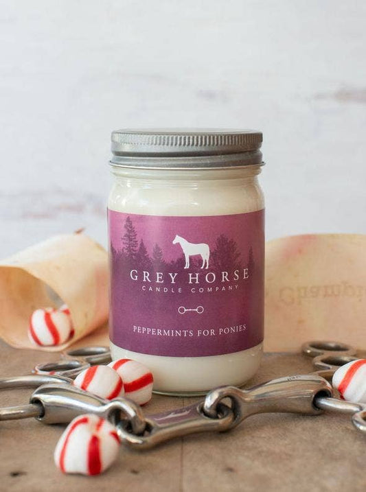Peppermints For Ponies Soy Candle Jar