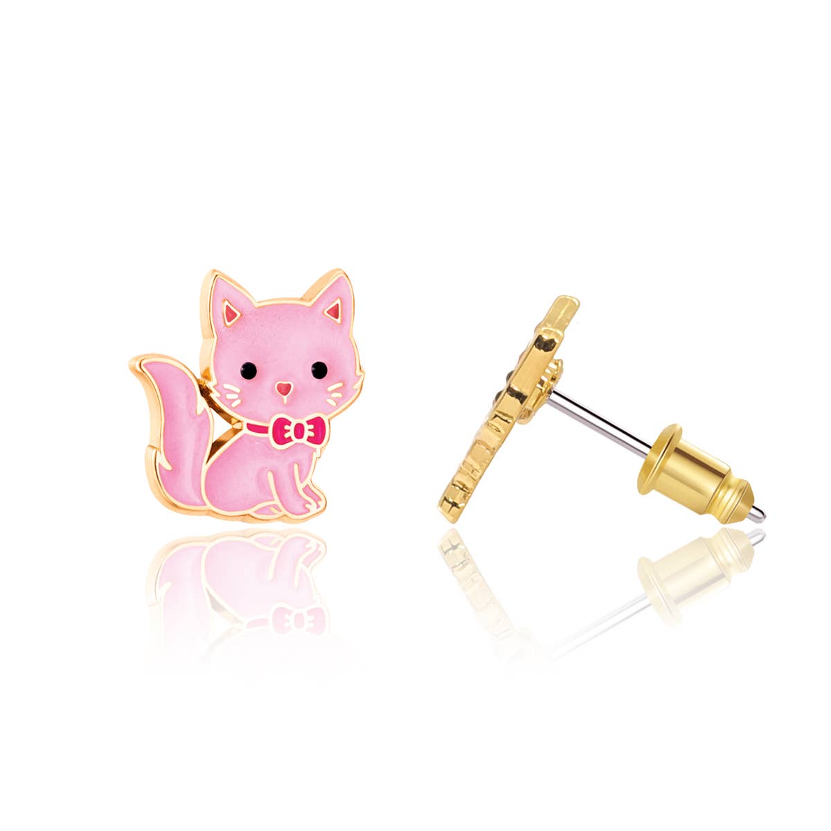Pink Kitten earrings