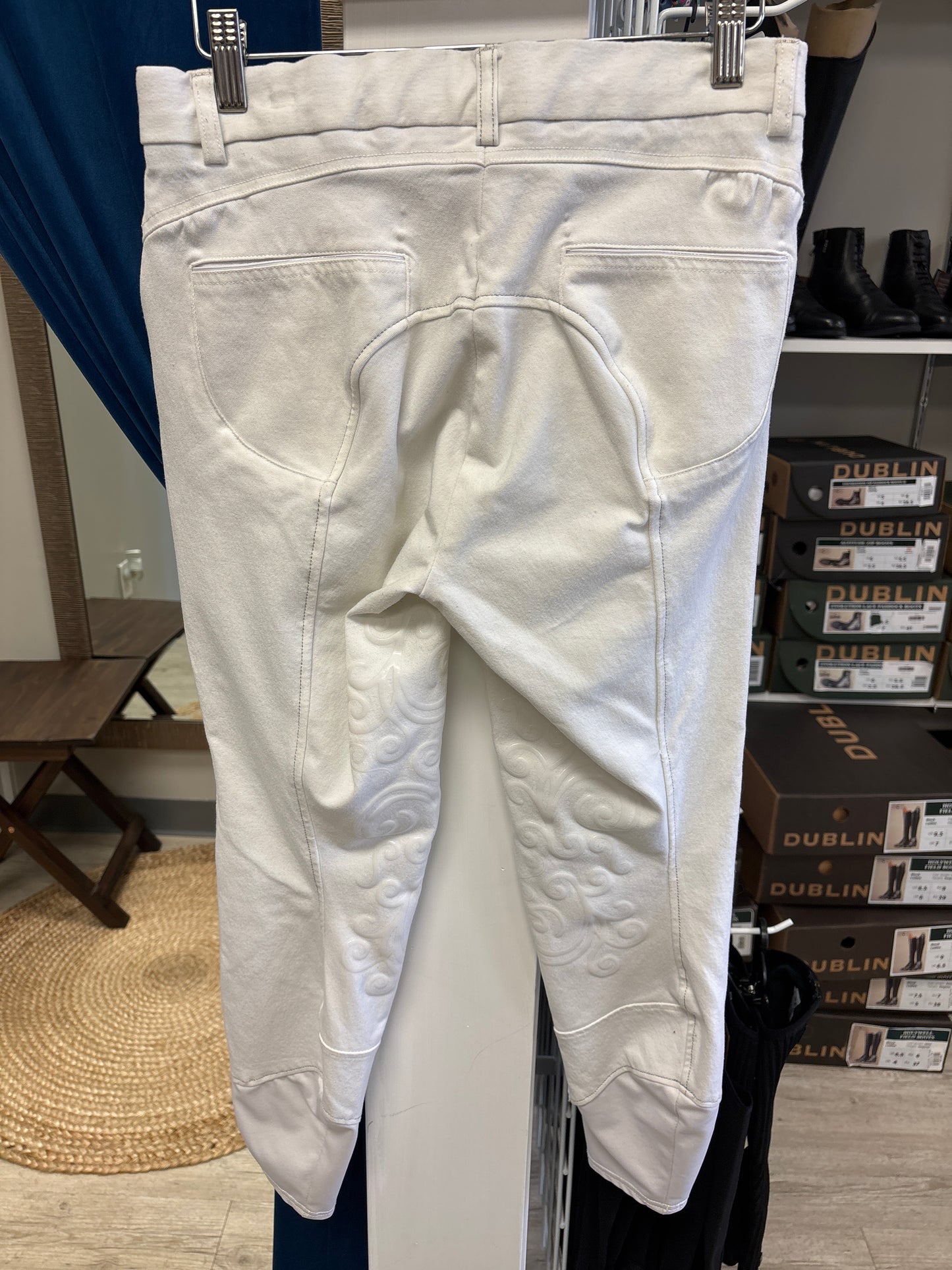 Performance White Breech Knee Patch Size 30