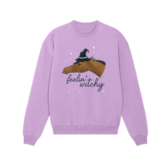 Dapplebay Ladies Feelin' Witchy Sweatshirt: Lavender