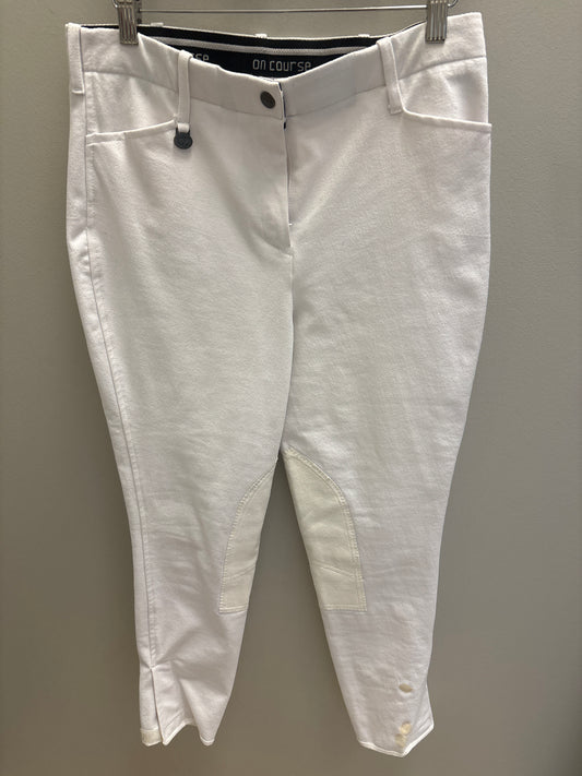 On Course White Breeches 30