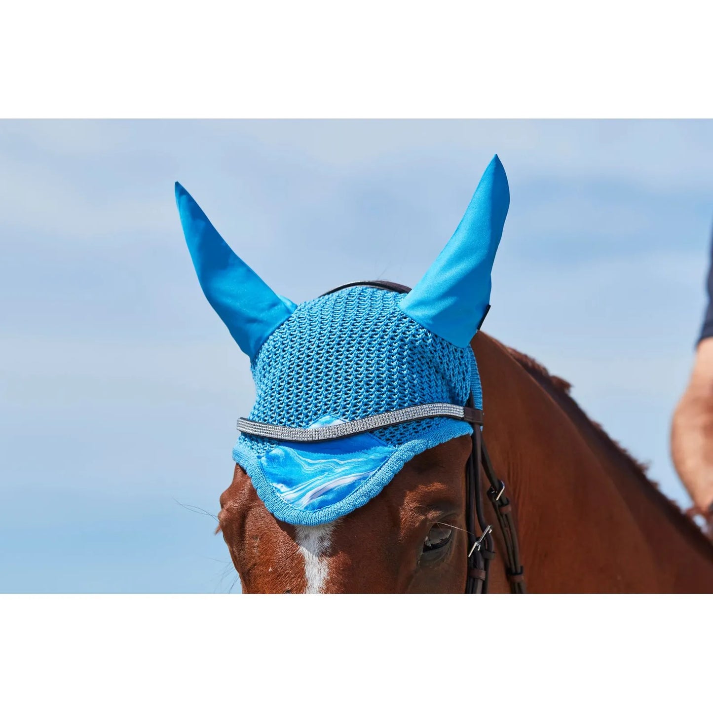 Weatherbetta Marble Ear Bonnet Blue Swirl