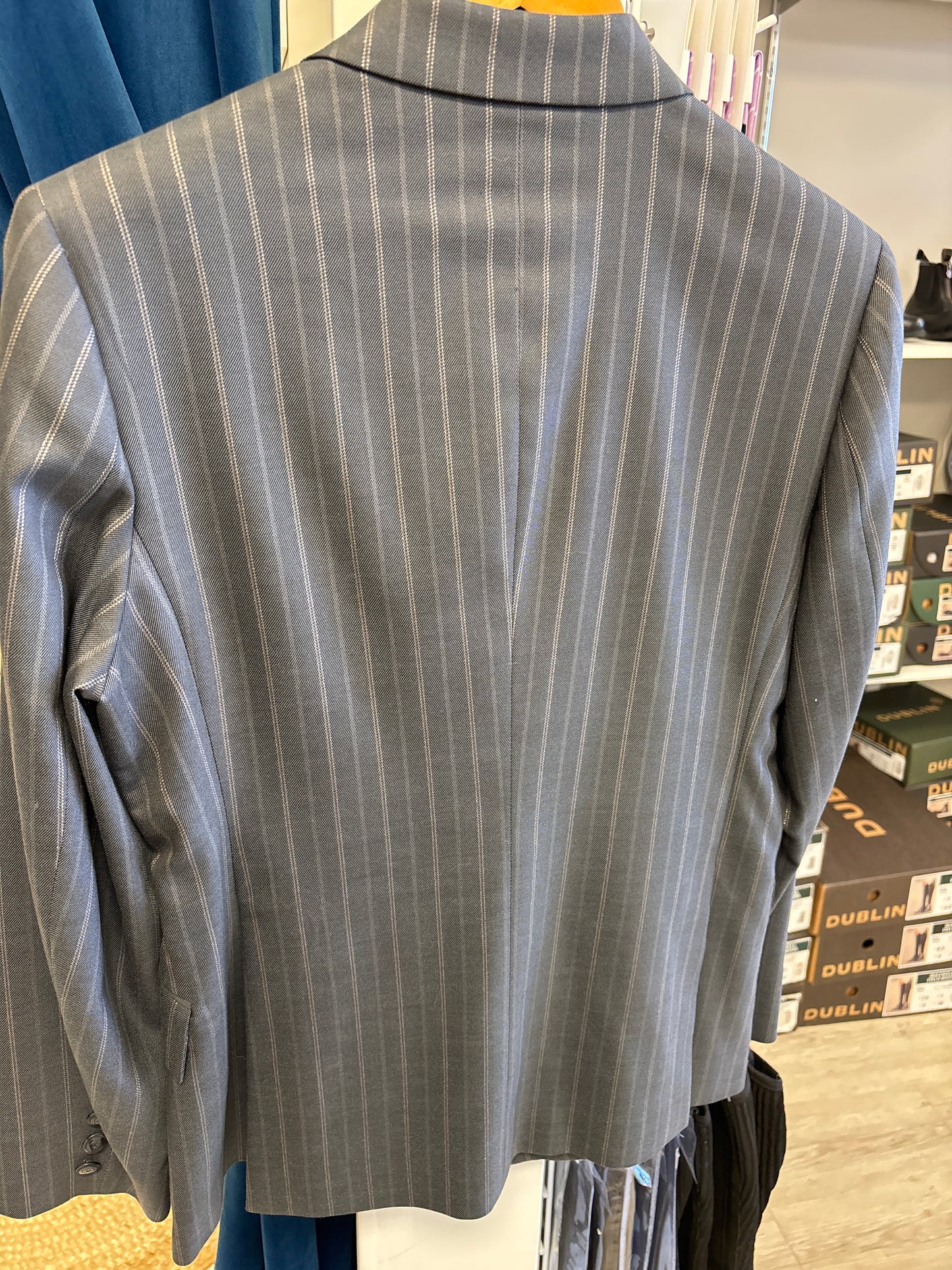 Ariat Pro Series Gray Striped Show Jacket - 14 R