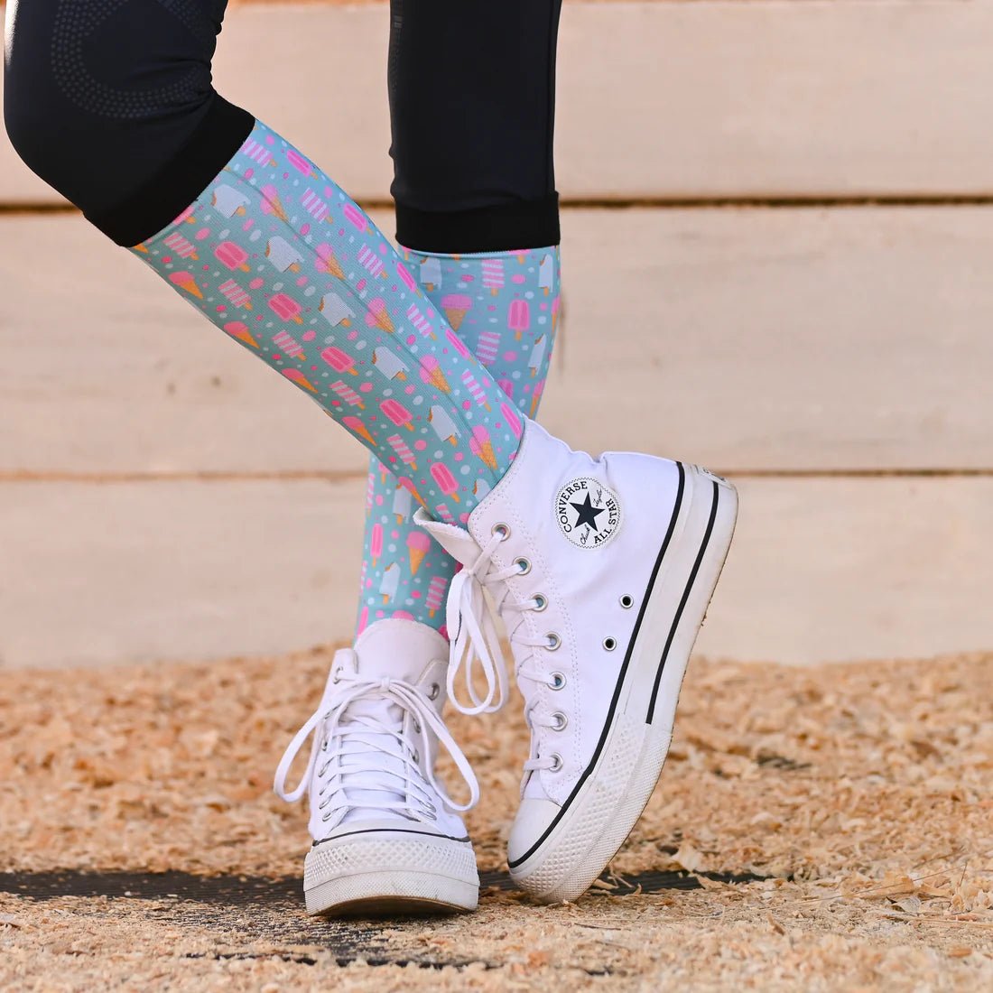 Ice cream equestrian socks