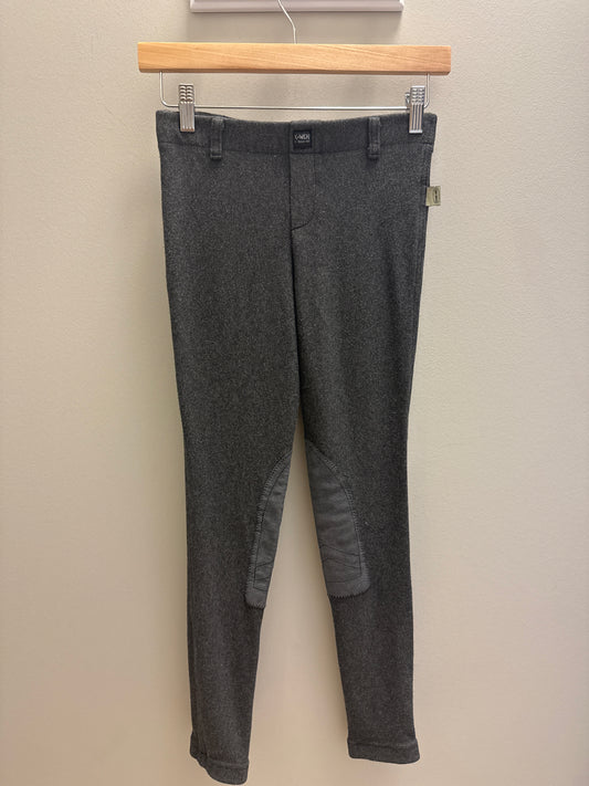 Gray knee patch breeches