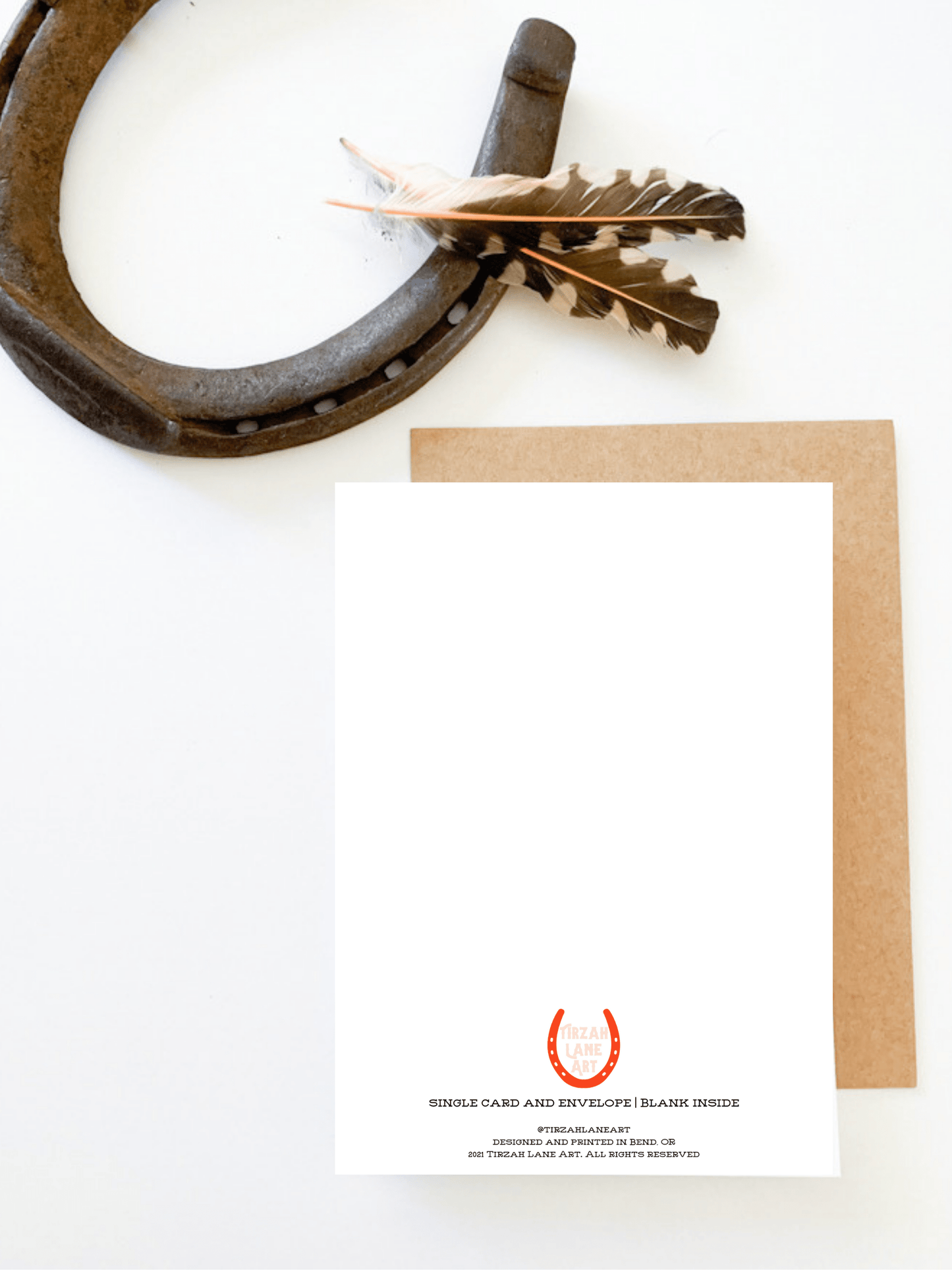 Wild Horse greeting card and envelope