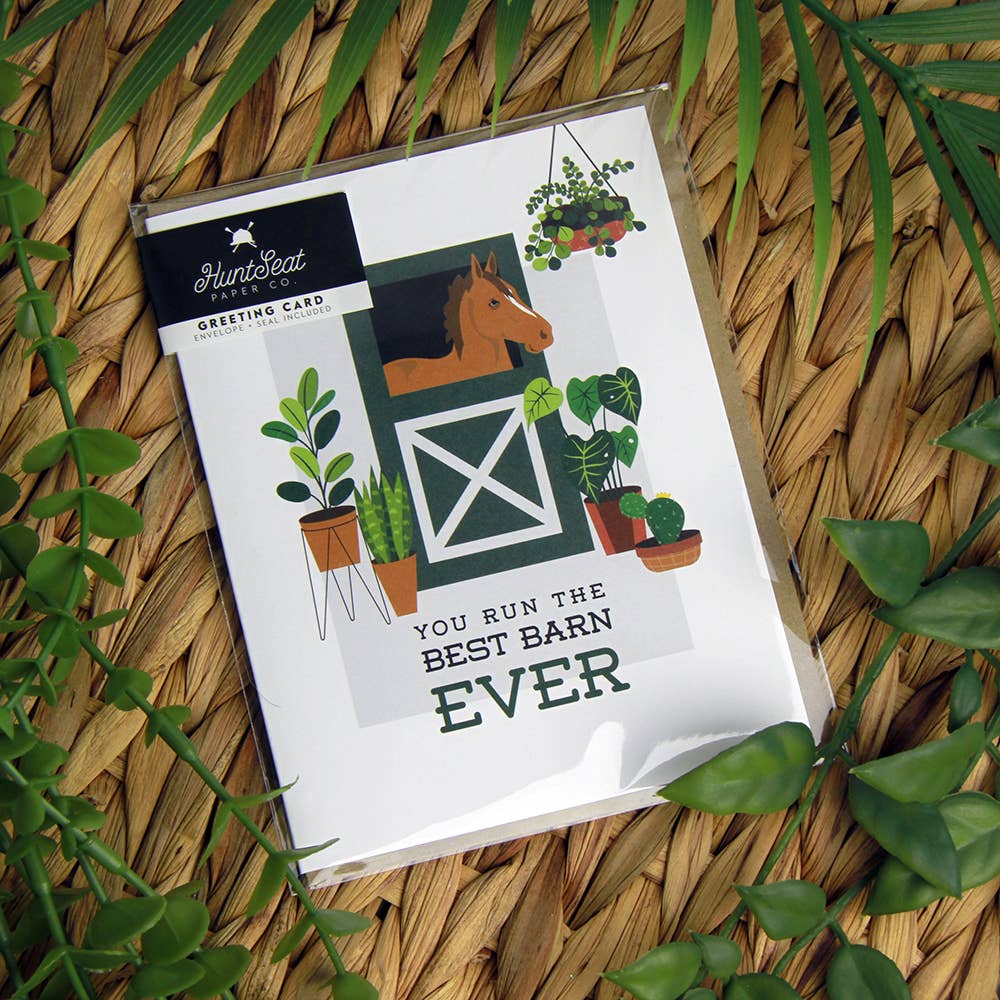 The Best Barn Ever Equestrian Card and Envelope