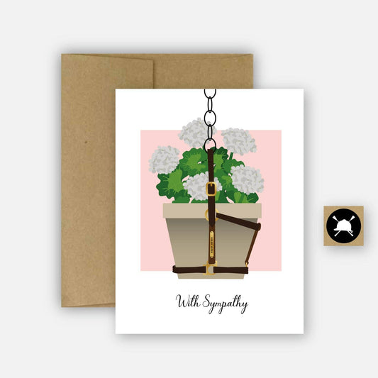 With Sympathy horse greeting card and envelope