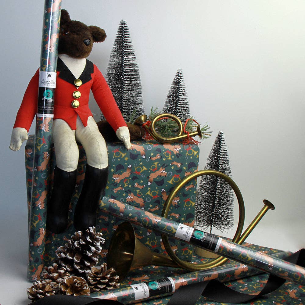 Fox Hunting equestrian gift wrapping paper