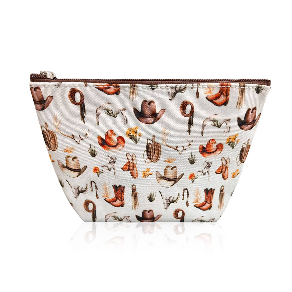 MakeUp Cosmetic Pouch Bag - Cute Toiletry Case - Western