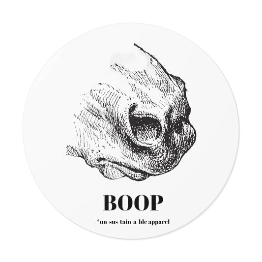 Round Vinyl Stickers - BOOP: 4" × 4"