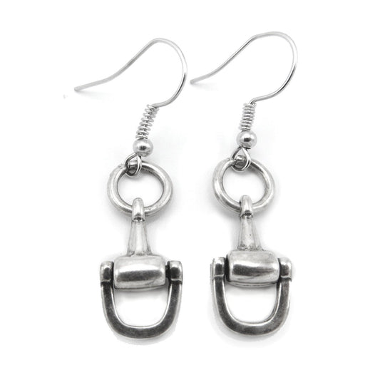 Half Bit Silver Earrings