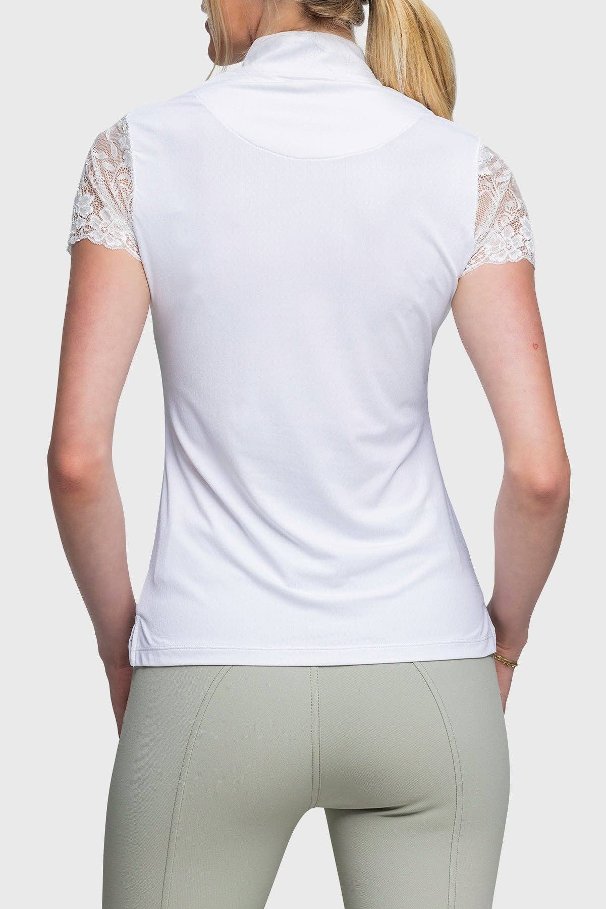 Lace short sleeved show shirt