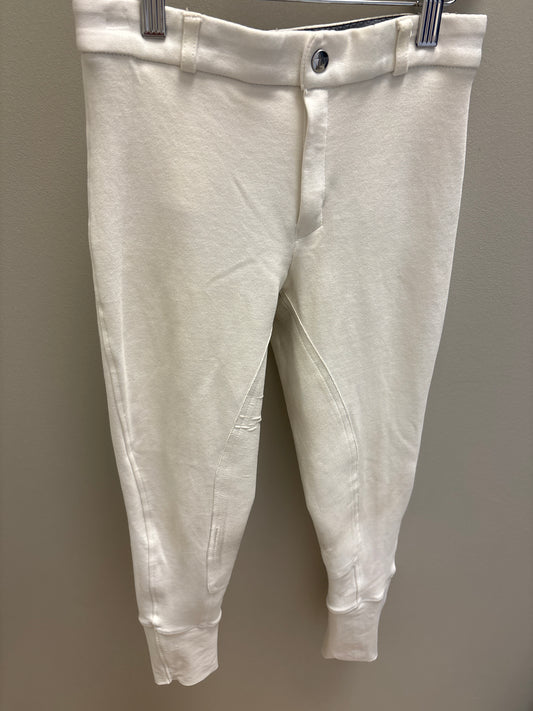 Tuffrider Girls White Breeches - 12