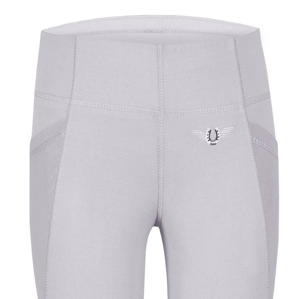 TuffRider Children's Minerva EquiCool Tights: Lilac Gray