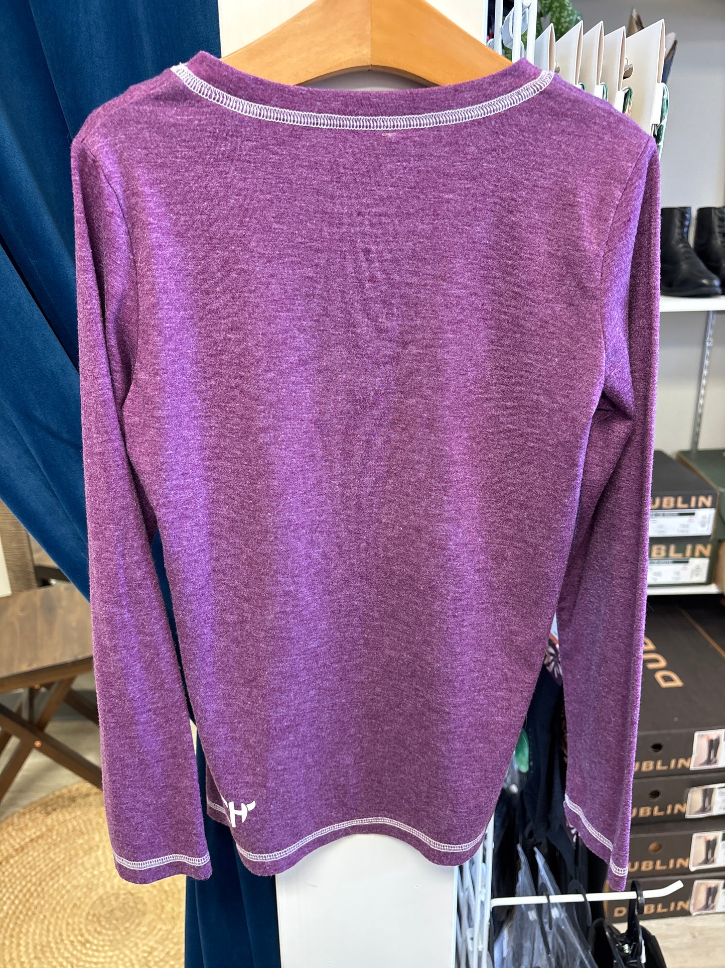 Purple Long Sleeve Horse T-shirt - Girls S