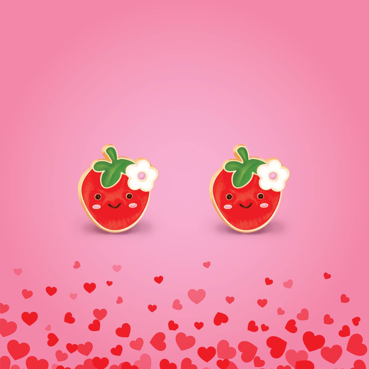 Strawberry stud earrings