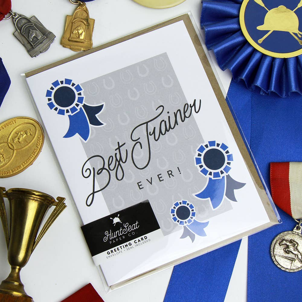 Best Horse Trainer Ever Equestrian Horse Greeting Card