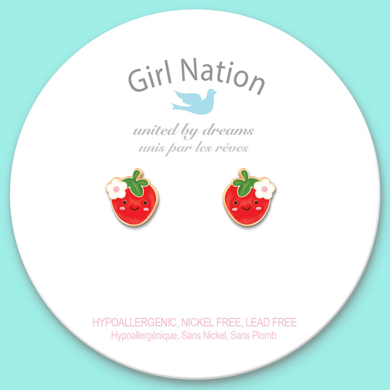 Strawberry stud earrings