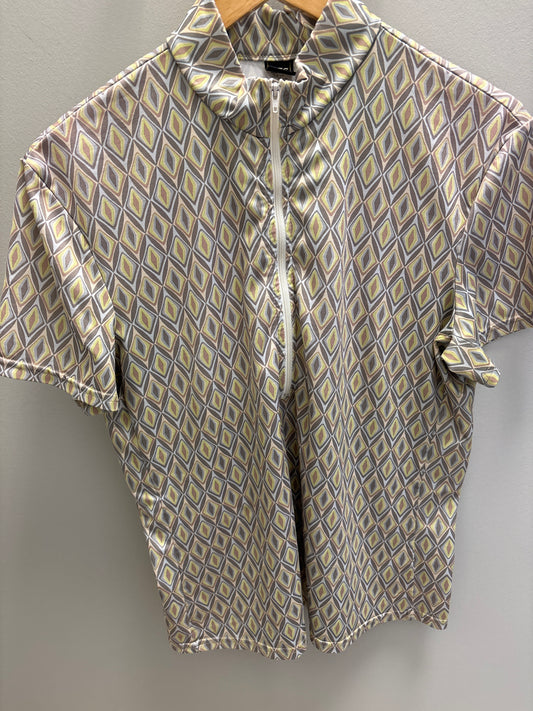 Short Sleeve Riding Shirt Colorful Design - Large