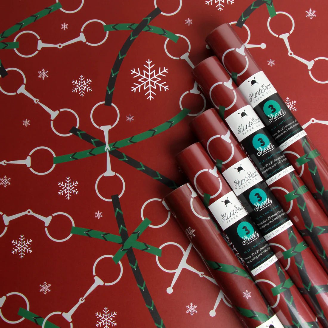 Horse bit Christmas wrapping paper