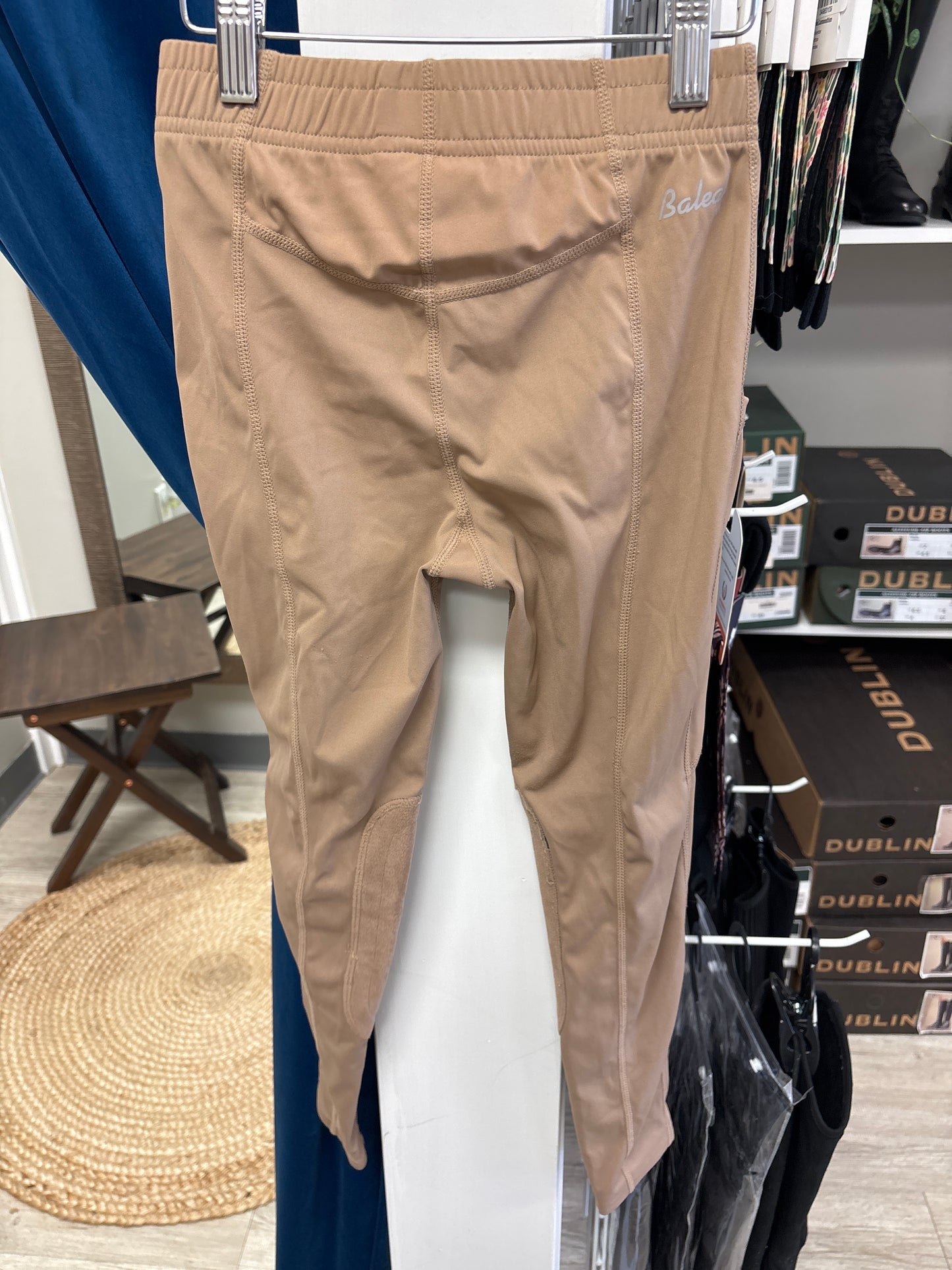 Baleaf Tan Knee Patch Breeches - Kids M