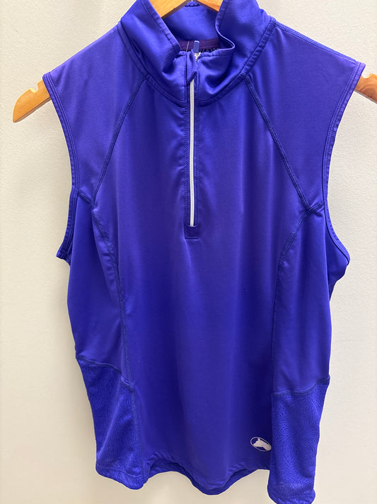 Riding Sports Purple Sleeveless Riding Shirt - Medium