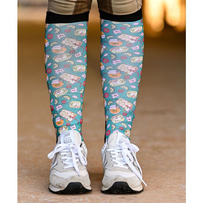 Summer iced tea equestrian socks