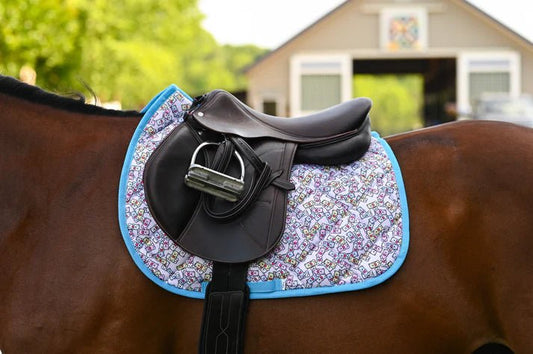 pony sized saddle pad with adorable gummy bears