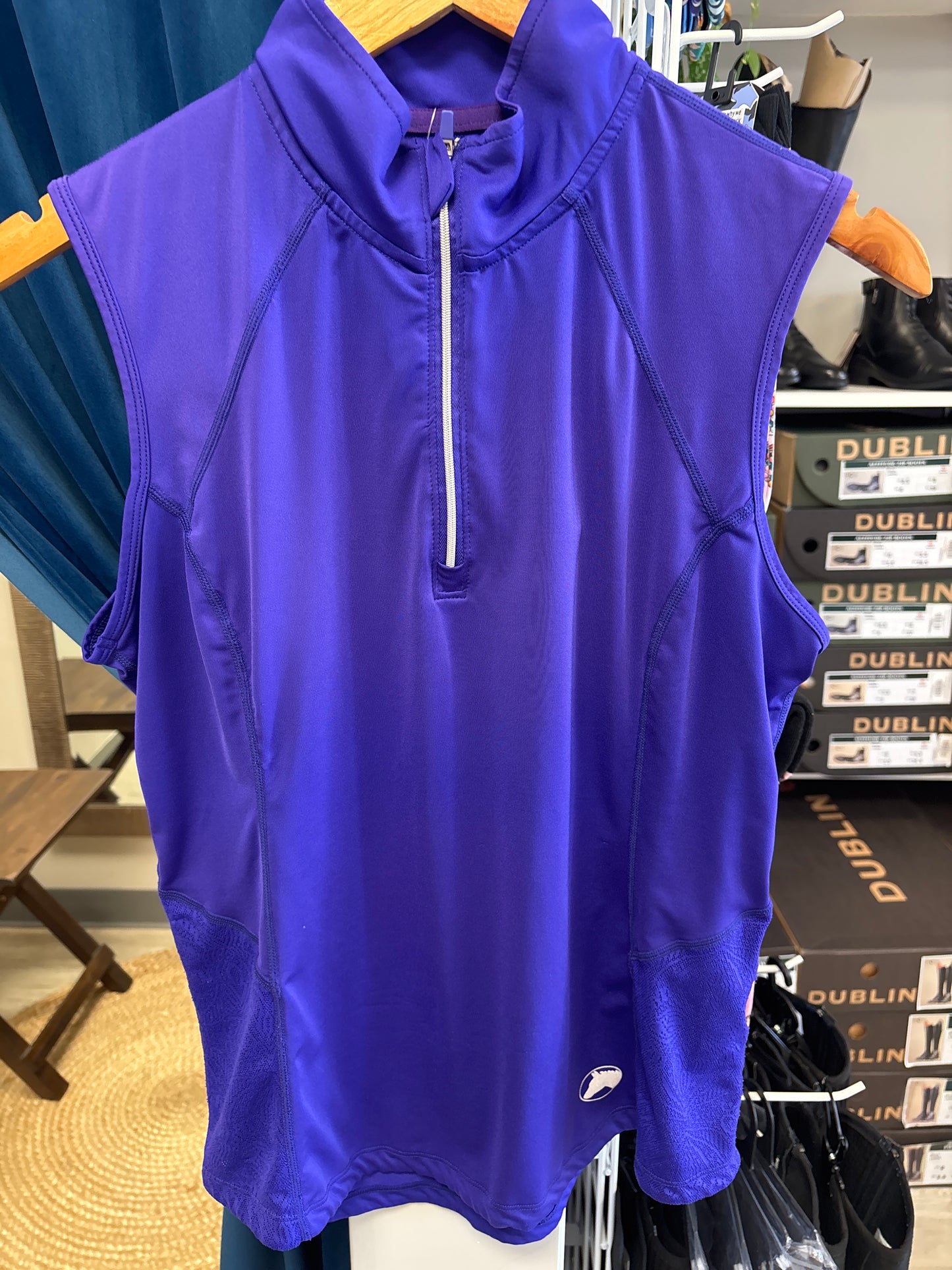 Riding Sports Purple Sleeveless Riding Shirt - Medium