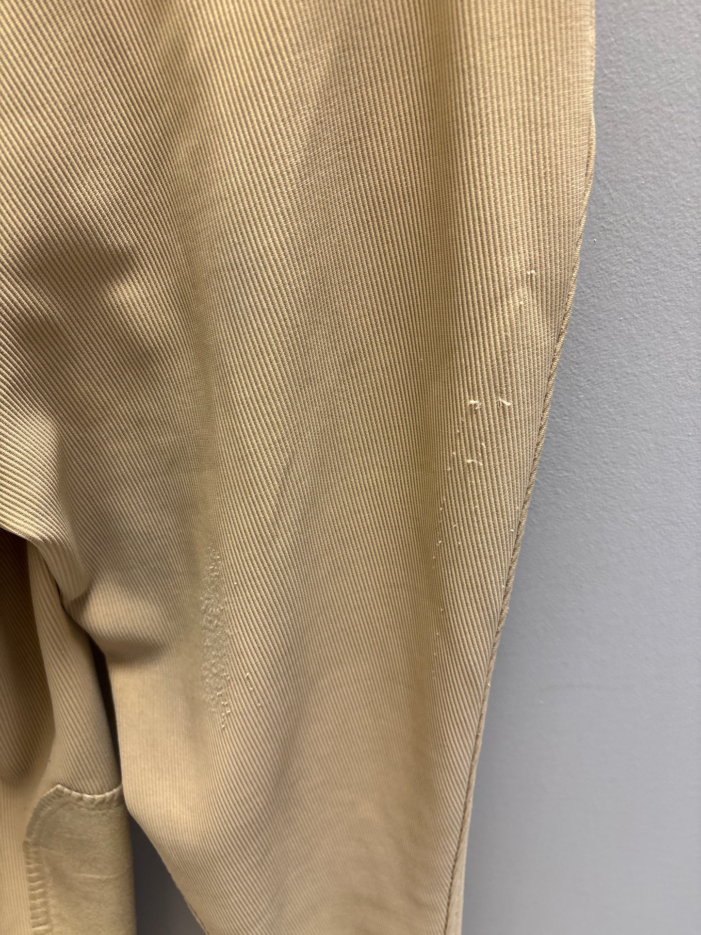 Tuffrider Tan Ribbed Knee Patch Breech 28