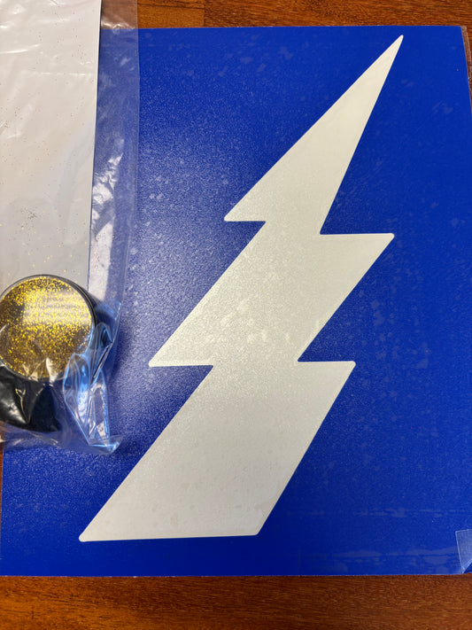 Armor Equestrian Stencil - Lightening Bolt