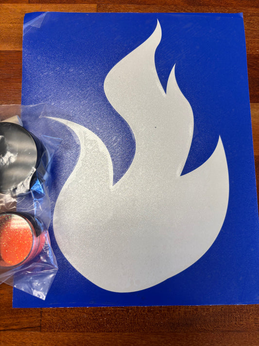 Armor Equestrian Stencil - Flame