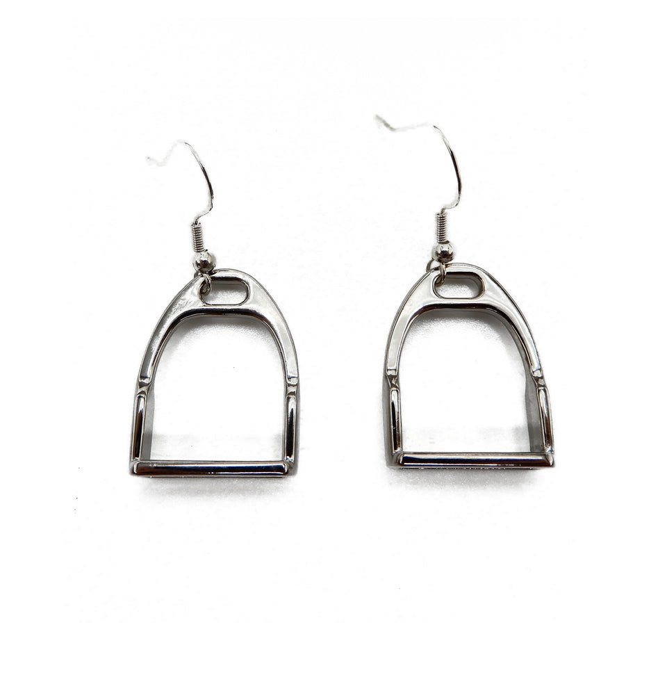 Silver Stirrup Earrings