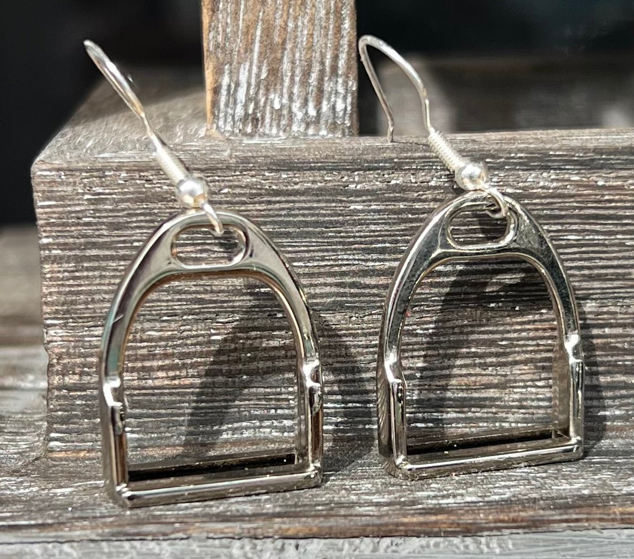 Silver Stirrup Earrings