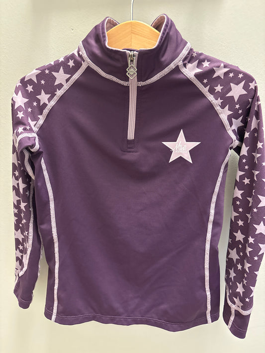 Lemieux purple star riding shirt
