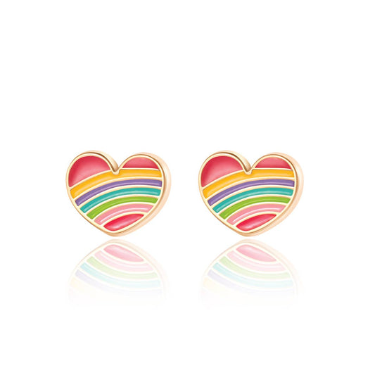Rainbow Heart earrings