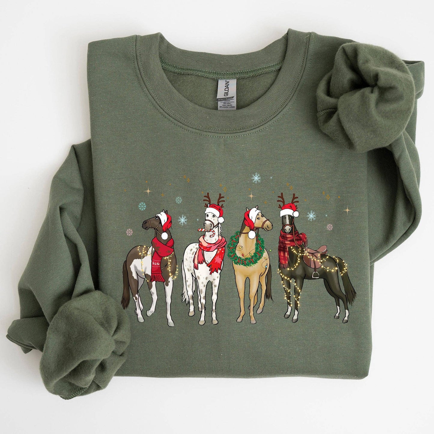 Christmas Horses Sweatshirt - Limited Sizes