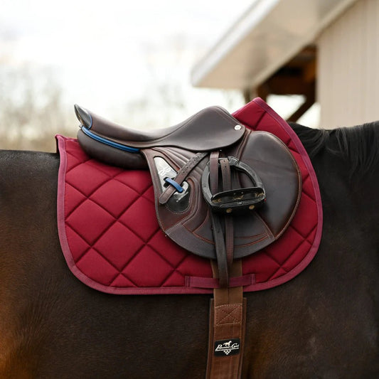 saddle pad in burgundy