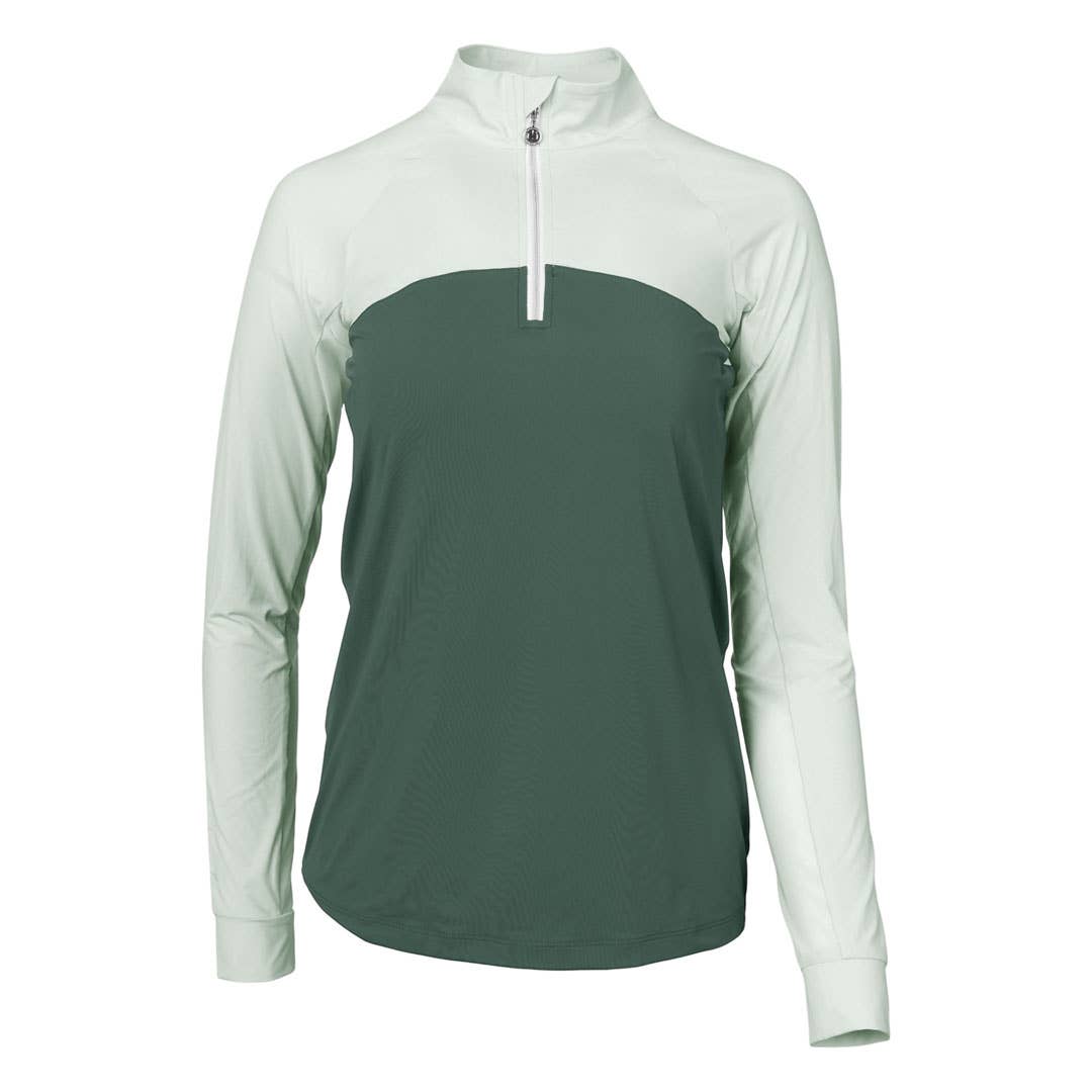 Dapplebay Lady 1/4 Zip Riding Top Teal/Evergreen
